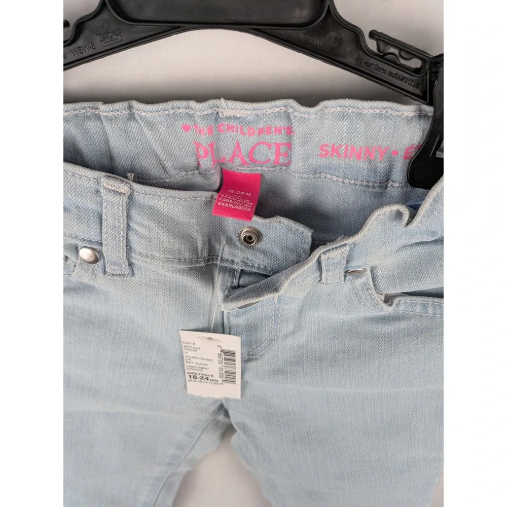 The Childrens Place Kids Skinny Jeans Sky Wash Light Blue Denim 18-24M NEW
